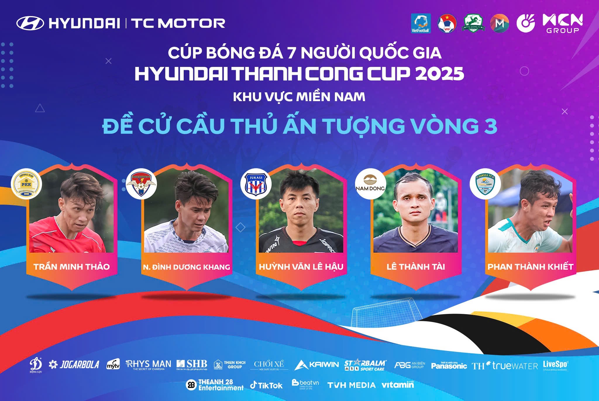 Bình chọn cầu thủ ấn tượng vòng 3 VSC-S5 KV Miền Nam